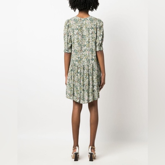 ZADIG & VOLTAIRE Risla Dress Medium Risla Liberty-floral Crinkle Dress In Gelb - Picture 2 of 11